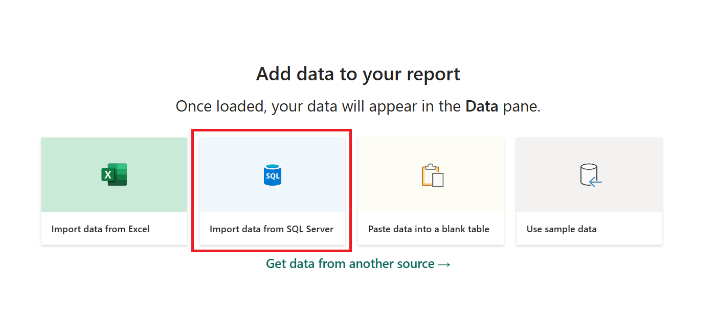 Import data from SQL Server